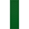 thumbnail image 2 of Ekena Millwork 12"W x 31"H True Fit PVC Single Panel Chevron Modern Style Fixed Mount Shutters, Viridian Green (Per Pair - Hardware Not Included), 2 of 9
