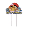 thumbnail image 4 of Juego de bandera de Pokémon para pastel, Pikachu, Charmander, Squirtle, fiesta de cumpleaños para niños, decoración de postres, juguete, 1 Juego（1Set7, 4 of 5