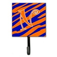 thumbnail image 6 of Letter R Initial  Tiger Stripe Blue and Orange Leash or Key Holder, 6 of 7