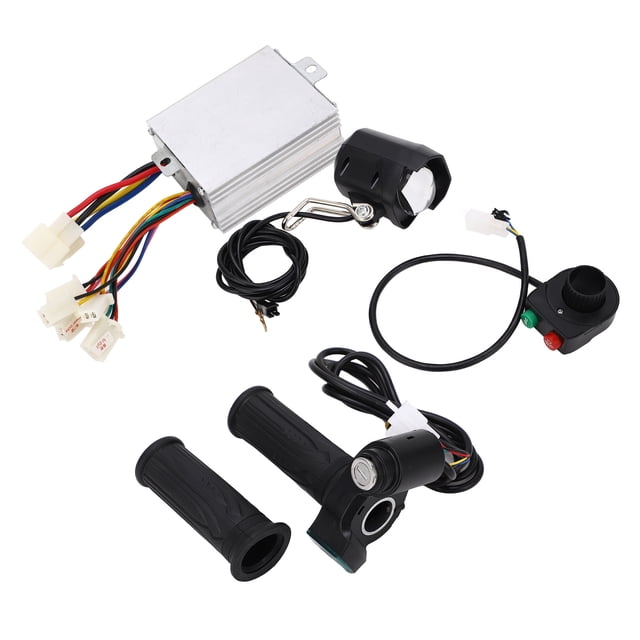 Electrical Bike Brushed Controller,36V 500W Electric Bike Brush Controllerwith Throttle Handle Kit Throttle Control Handlebar Luxury Finish