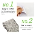 thumbnail image 4 of Bordes de papel tapiz autoadhesivo de hojas negras y grises de Bargains Únicos, resistentes al agua, bordes de piso de PVC, decoración de azulejos de pared, 4 of 7