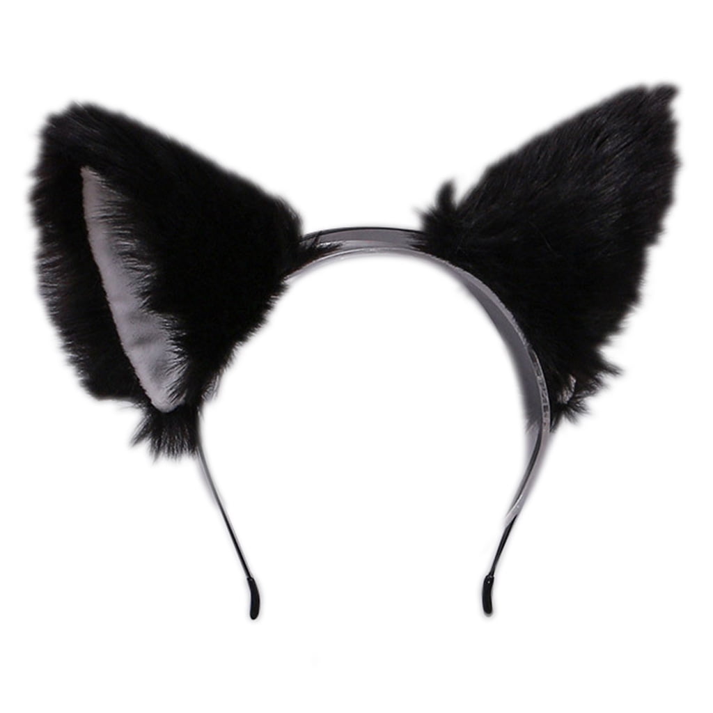 Women Anime Furry Animal Kitty Cat Ears Headband Kawaii Lolita Cosplay Hair  Hoop 