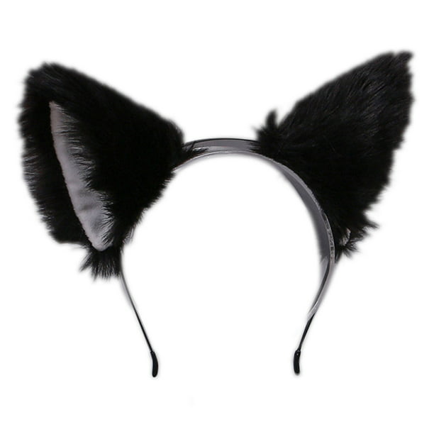 Women Anime Furry Animal Kitty Cat Ears Headband Kawaii Lolita Maid Hair  Hoop Halloween Cosplay Party Costume Fancy Dress Headwear 