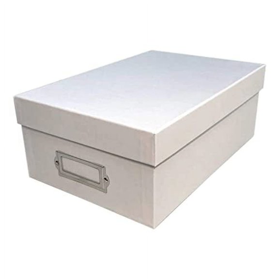 Simply Tidy White Memory Box Store and Organize Photos, Keepsakes, DVD and CDs, Acid Free - Bulk 12 Pack