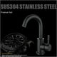 thumbnail image 5 of Mezclador de lavabo elegante para baño o cocina pequeña, grifo monomando con caño giratorio de 360° de acero inoxidable SUS304 sin plomo, material duradero de caño alto para fregadero de barra húmeda, 5 of 5