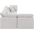 thumbnail image 4 of Meridian Furniture Indulge 129" Velvet L-Shaped Modular Sectional in Cream, 4 of 10