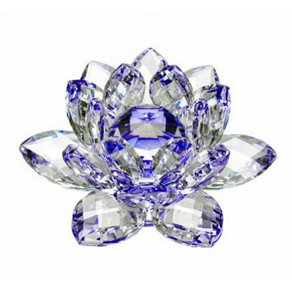 Amlong Crystal Blue Crystal Lotus Flower