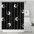 thumbnail image 2 of Gothic Shower Curtain Set - Dark Celestial Moon & Star Print, Mystical Cosmic Bath Decor, Waterproof Polyester 72"x84", Goth Aesthetic Gift, 2 of 5