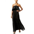 thumbnail image 2 of Michael Michael Kors Petite Tiered Jacquard Halter Maxi Dress Black PM, 2 of 2