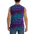 thumbnail image 4 of Kdxio Purple and Green Glitter for Men's Muscle T-shirt,Sleeveless for Workout Running Athletic Gym Lounge Casual, 4 of 7