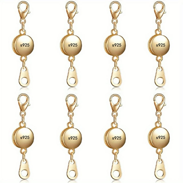 CNKOO Fermoir Magnétique Verrouillable en Argent Sterling 925 pour Bijoux Fermoir Rond pour Collier Fermetures Rallonge de Bracelet pour Fabrication de Bijoux ZZZ
