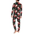 thumbnail image 4 of Renewold Marry Christmas Pajama Family Matching Set Long Sleeve Scoop Neck Santa Snowflake Sleepwear 2 PCS Men Casual Athletic Jogger Walking Outfits Size 2XL, 4 of 5