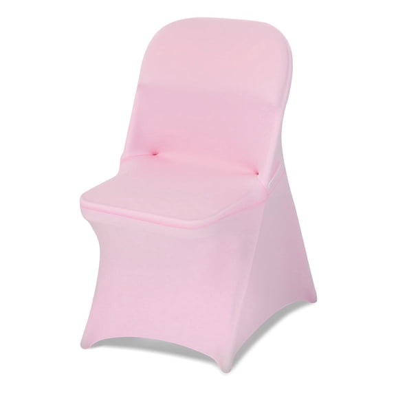 VEVOR 50 Pcs Pink Chair Covers, Polyester Spandex Chair Cover, Stretch Slipcovers for Wedding Party Dining Banquet Flat-Front Chair Covers, Fits Chair Measures up to 17.72 x 18.11 x 30.31 inch