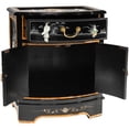 thumbnail image 2 of Oriental Furniture Black Lacquer Nightstand - Royal Ladies, 2 of 6