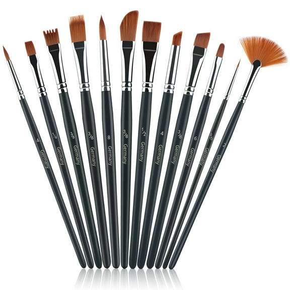 ORDDIART 12Pcs Watercolor Brushes Set Fine Paint Brush for Canvas