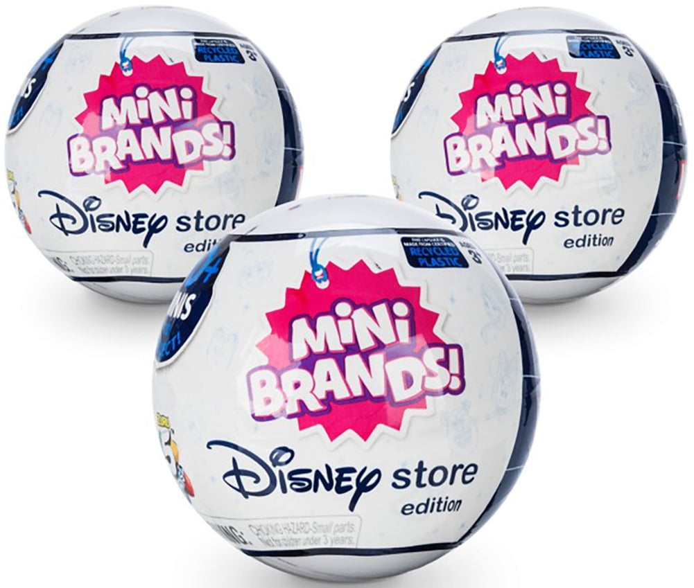 5 Surprise Mini Brands Disney Store Edition Mystery Pack Three Balls Walmart Com