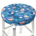 thumbnail image 3 of Gukieu Watercolor Ships Print Round Chair Cover, Dust-proof and Non-slip Bar Chair Protective Cover, Suitable for Bars, Restaurants, Offices-12 inch, 3 of 7