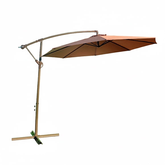 Ilios Innova | Sombrilla Banana para Jardín Exterior 3m de Diámetro, Sombrilla Plegable con Inclinación Ajustable y Manivela, Estructura de Acero Reforzado y Poliéster Resistente para Terraza y Patio