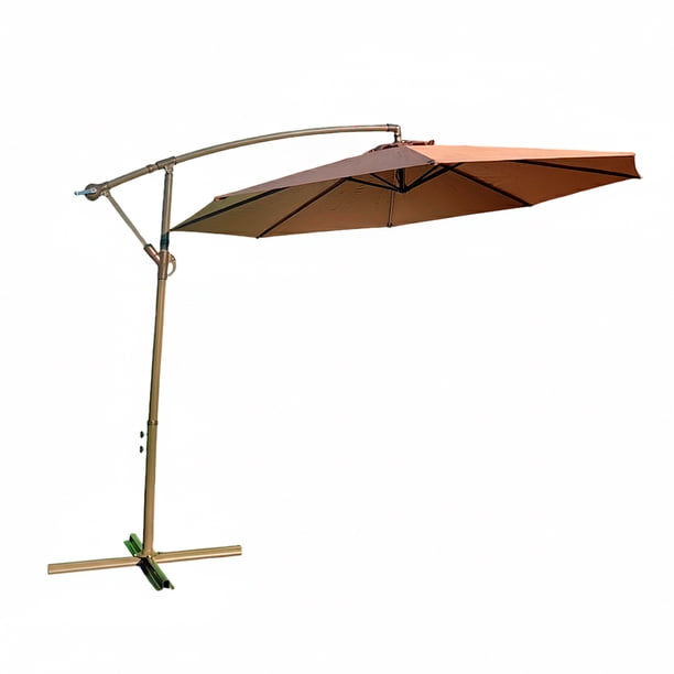 Ilios Innova | Sombrilla Banana para Jardín Exterior 3m de Diámetro, Sombrilla Plegable con Inclinación Ajustable y Manivela, Estructura de Acero Reforzado y Poliéster Resistente para Terraza y Patio