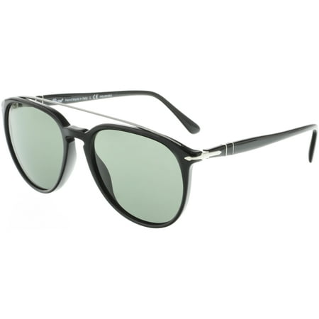 Persol Men's Polarized PO3159S-901458-55 Black Aviator Sunglasses