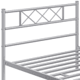 thumbnail image 2 of Renwick Journee x-Design Metal Platform Twin Bed, Silver, 2 of 9