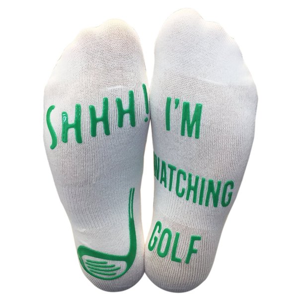 Clothing Socks Funny Golf Socks 'Shhh, I'm Watching Golf' Ankle