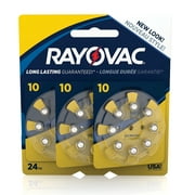 Rayovac Size 10 Hearing Aid Batteries, 24-Pack L10ZA-24ZMB