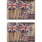 2 Boxes of Mini United Kingdom Toothpick Flags, 200 Small British UK Flag Toothpicks or Cocktail Sticks & Picks