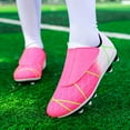 thumbnail image 2 of Boys Dress Shoes,Cleats Football Boys Girls Outdoor Training Unisex Sports Athletic,Girls Sneakers,Pink,6-7 Years, 2 of 9