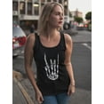thumbnail image 3 of Halloween Skeleton Rib Cage Shirt Spooky Skull Hands Top for Women, 3 of 5