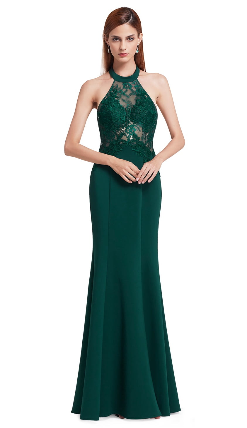 Ever-pretty - Ever-Pretty Women's Halter Elegant Lace Evening Party Wedding Guest Dresses for 