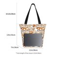 thumbnail image 4 of Uemuo Autumn Fox with Brown Plants Print Tote Bags for Women,Large Capacity Corduroy Bag,Reusable Grocery Shoulder Bag,Beach Tote with Zipper Closure, Daily Essentials, 4 of 7