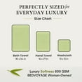 thumbnail image 3 of BedVoyage Luxury Bath Towels, 600 GSM, Ultra Soft Viscose derived from Bamboo, Super Absorbent, Extra Large 30x54, Bath Size Towel for Bathroom - Sage, 3 of 9