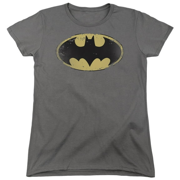 Batman Distressed Shield Women's T Shirt