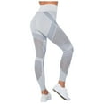 thumbnail image 2 of Lilgiuy Mesh Leggings for Women Casual Solid Color High Waisted Full Length Yoga Pants Workout Running Leggings Gym Sports Tights Gray(XS-L), 2 of 5