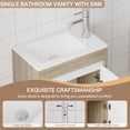thumbnail image 4 of Juego de tocador de baño Wonline de 16 pulgadas con lavabo y grifo, color blanco, 4 of 7