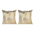 thumbnail image 1 of Funda de almohada blanca de 18x 18 ", traje de 2 piezas, funda de almohada decorativa de sujeción blanca y dorada, funda de cojín para sofá, decoración del hogar, juego de funda de almohada para sala, 1 of 6