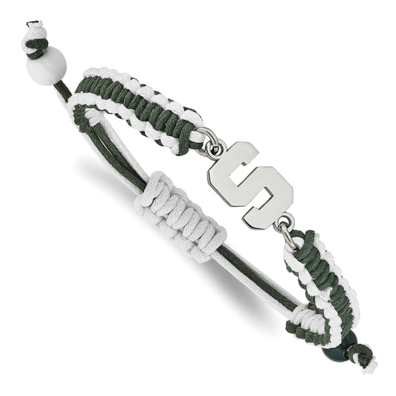 Women's Michigan State Spartans Stainless Steel Color Bracelet
