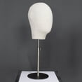 thumbnail image 2 of Maniquí de salón de pelucas de salón de maniquí con cabeza cubierta práctica y modelo de cabezal de peinado con orificio 21 " 53x24cm 145cm 46-62cm, 2 of 8