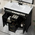 thumbnail image 6 of black 36" Bathroom set -Bathroom Vanity & Sink & Mirror Cabinet ,Freestanding Modern Vanity Cabinet with Soft-Close Drawers and Tip-Out Tray, 6 of 17