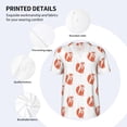 thumbnail image 5 of Rocae Orange Fox for Breathable Men's Baseball T-Shirt Fashionable Casual Baseball Jersey, Moisture-wicking Sportswear XX-Large, 5 of 9