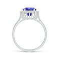 thumbnail image 2 of ANGARA Natural Classic Oval 2.9 ct Tanzanite Floral Halo Ring in 14K White Gold for Women (Size-10x8mm) | December Birthstone, Birthday, Anniversary, Jewelry Gift for Women | Natural Tanzanite Ring, 2 of 10