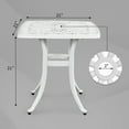 thumbnail image 6 of Zimtown 21 in Aluminum Side Table, Durable Bistro Table for Breakfasts and Afternoon Tea, Metal Coffee Stand, White, 6 of 9