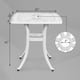 thumbnail image 4 of Zimtown 21 Mesa Auxiliar de Aluminio, Mesa de Bistró Duradera para Desayunos y Meriendas, Soporte de Café de Metal, Blanco, 4 of 9