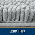 thumbnail image 5 of Buganda Bathroom Rugs 24x16, Quick Dry Machine Washable Chenille Bath Mats with Rubber Backing, Light Grey, 5 of 9