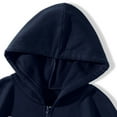thumbnail image 4 of Fanxing Womens Plus Size Hoodies Love Graphic Sweatshirts Long Sleeve Zip Up Sweatshirt Casual Y2k Hooded Jacket with Pocket Navy,XXL, 4 of 6