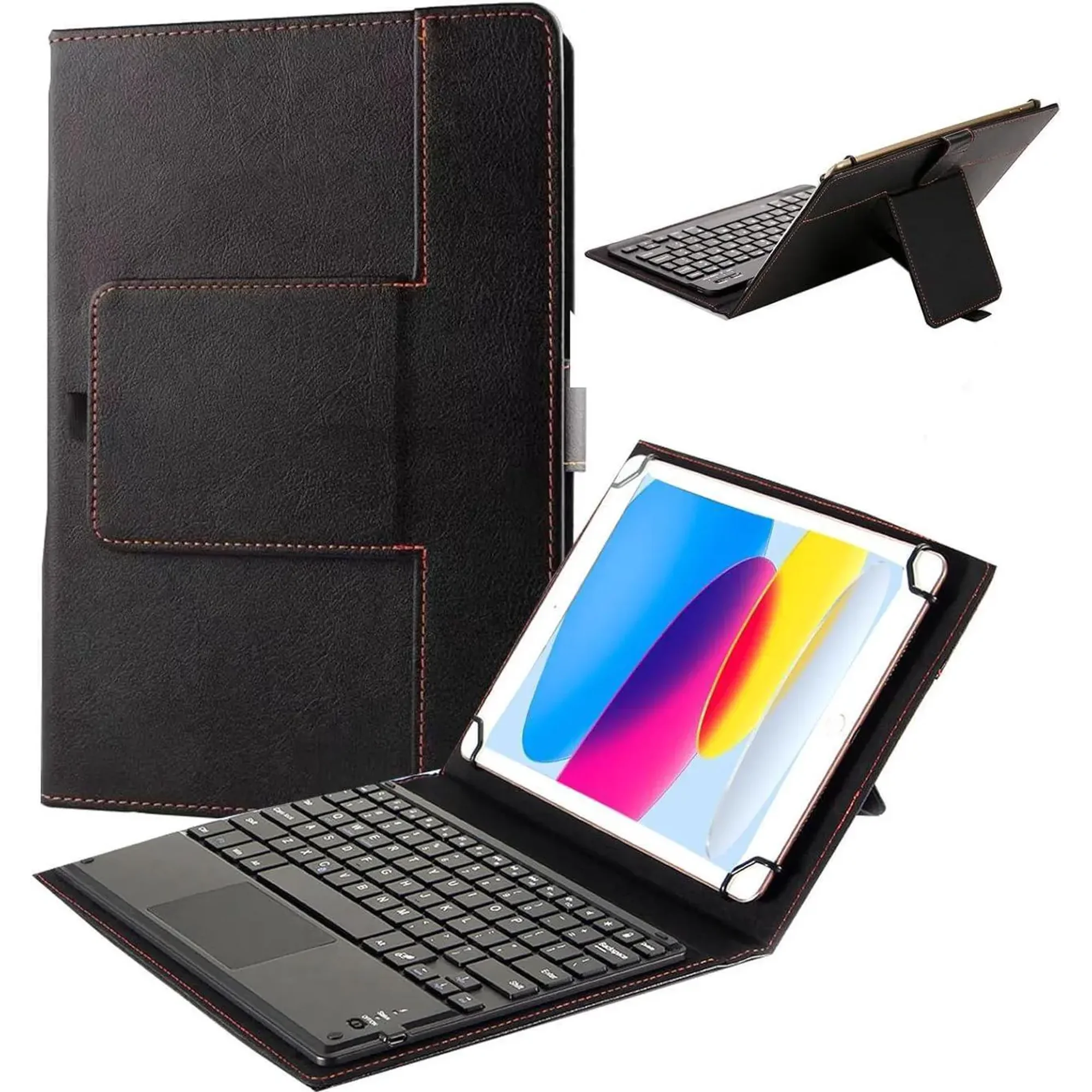 Universal Tablet Keyboard Case 9" - 11" inch with Touchpad, 2-in-1 Bluetooth Wireless Keyboard Case, Stand Folio Tablet Case Protective Cover for 9" 9.7" 10.1" 10.2" 10.5" 10.9" 11" Tablets