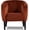 Burnt Orange, variant on Plush 3D Honeycomb Barrel Accent Chair with Wheels for Living Room, Off-White Upholstered Comfy Seat with Pillows, 35L x 34.5W x 33H