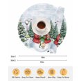 thumbnail image 6 of 13 Inch Round Placemats Set of 6, Christmas Snowman Non Slip Heat Insulation PP Table Mats, Xmas Tree Snowflake Blue Wooden Winter Washable Place Mats for Kitchen Dining Party Table Decor, 6 of 7