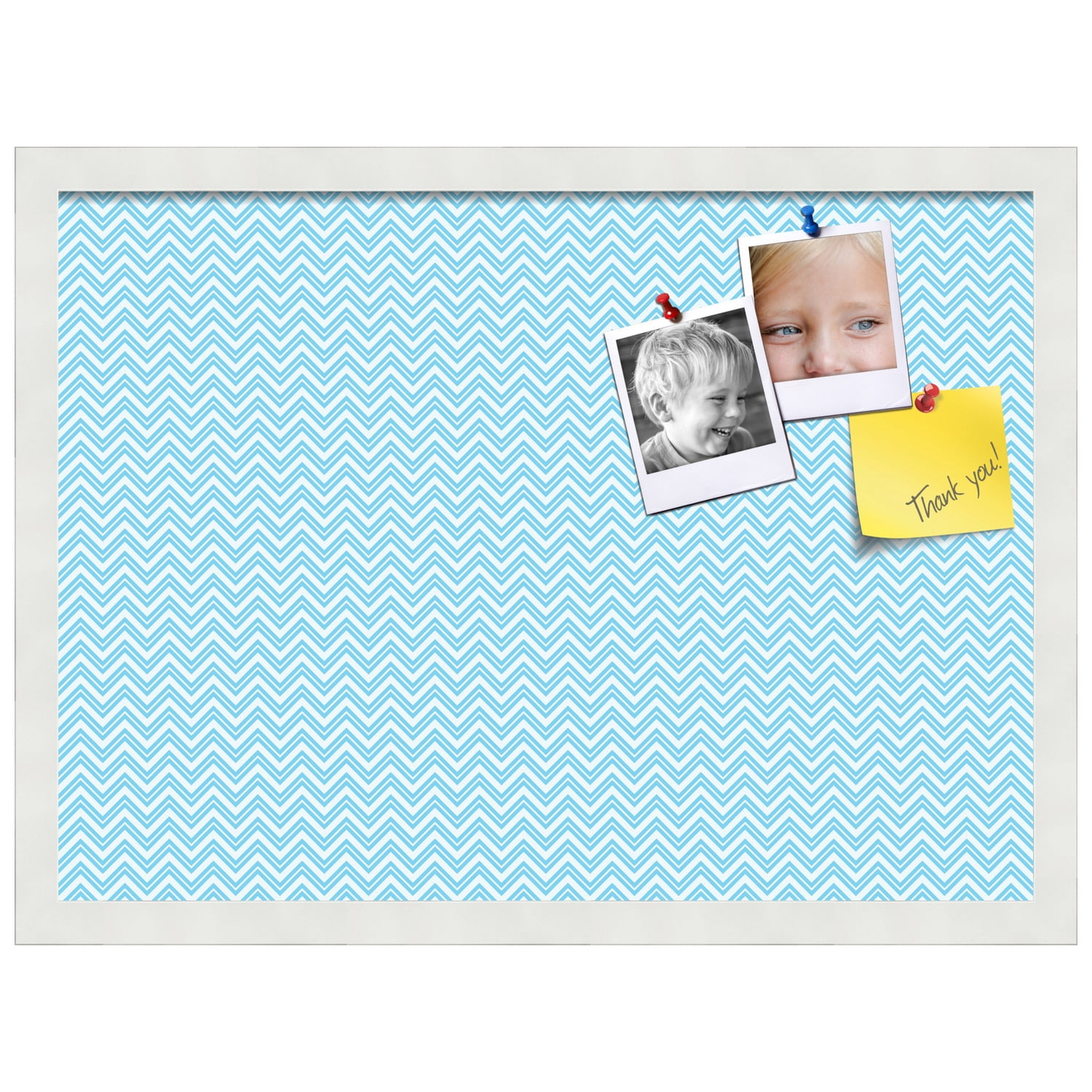 PinPix ArtToFrames 20x14 Custom Cork Bulletin Board    Poster Board Has a Fabric Style Canvas Finish, Framed in Satin White Frame (PinPix-247)